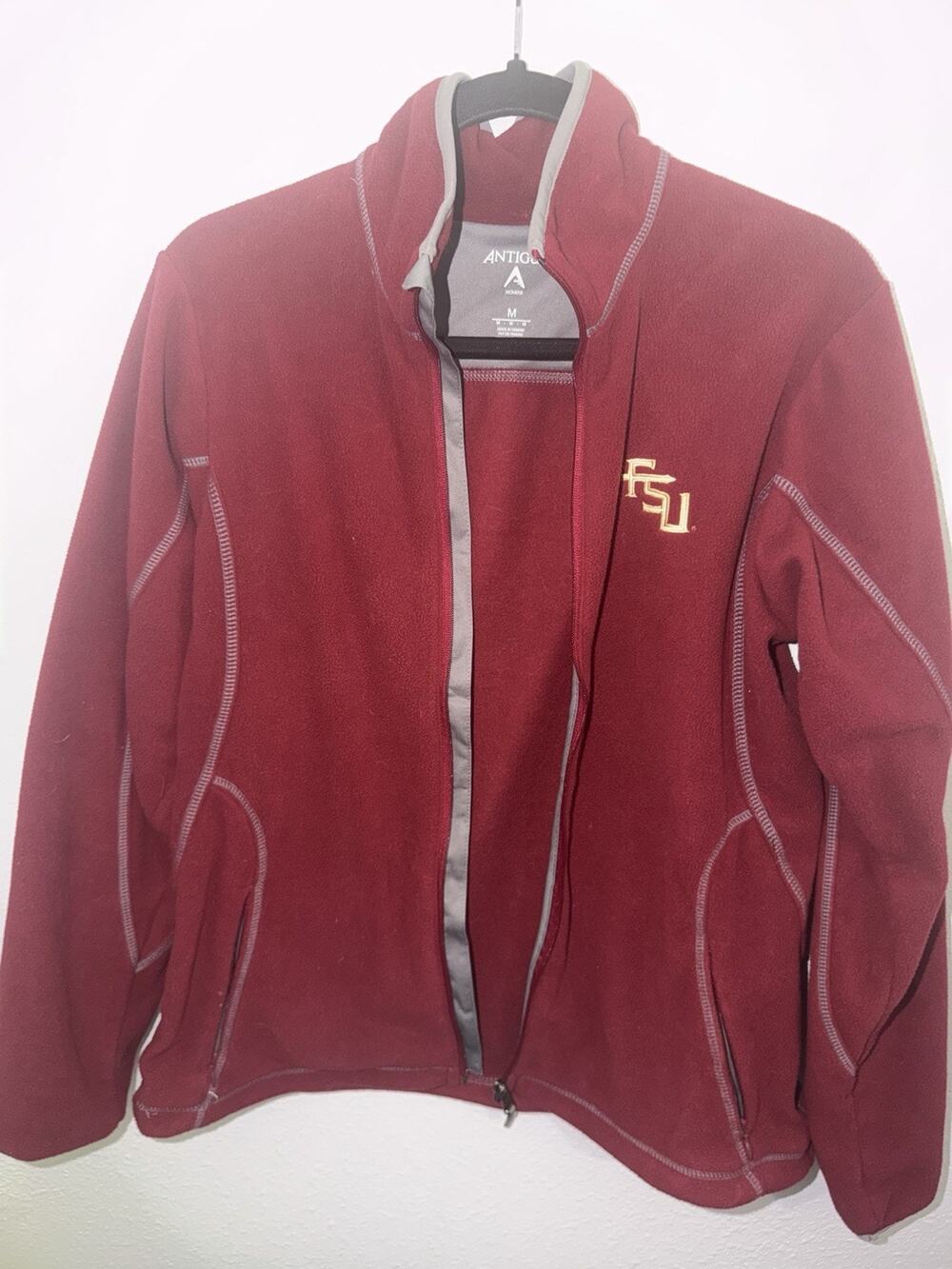 Men’s FSU Antigua Florida State Seminoles Full Zip Fleece Jacket HRC